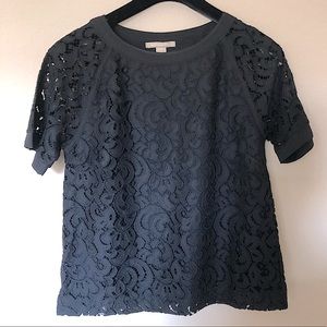 🫐NWT🫐!!! Banana Republic Black Lace Top